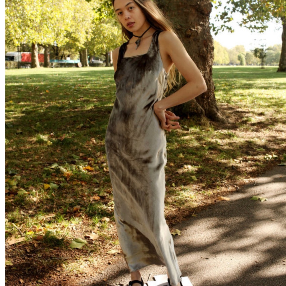 NOMIA bias velvet tank gown